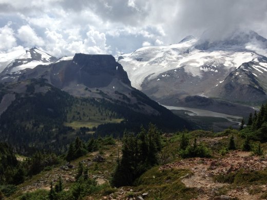 View from Mt. Clinker: Mt. Garibaldi and The Table